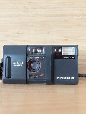 Olympus AF-1 Quartzdate 35mm Film Camera, Zuiko 35mm f2.8 Lens